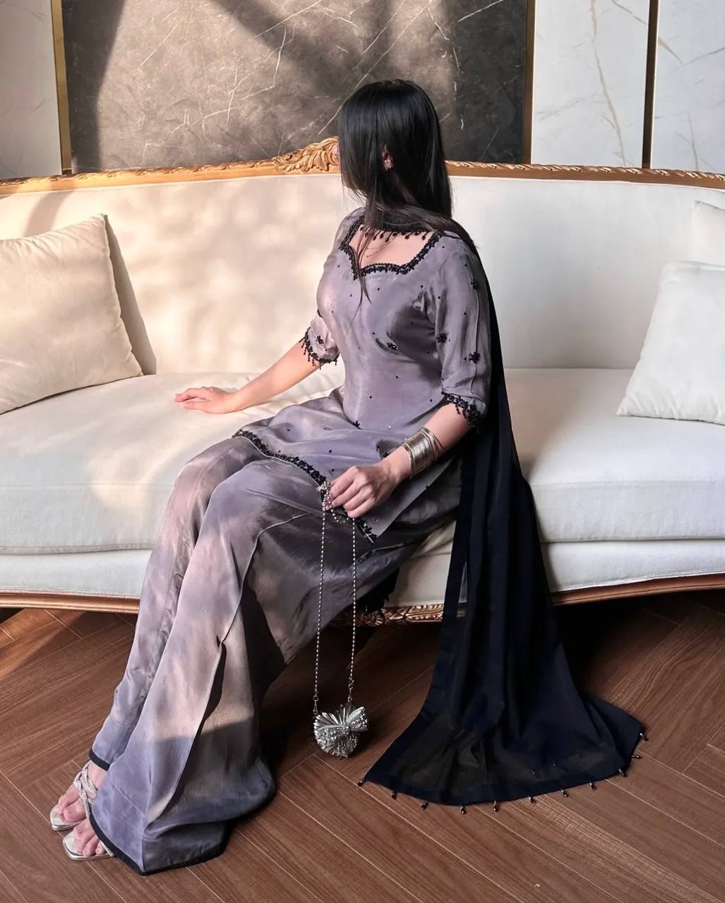 Editorial Lavender Beaded Couture